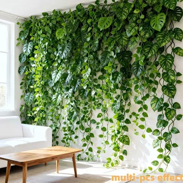 Tekokasvi Monstera-köynnös 4 kpl 180 cm – Tekokasviköynnös sisä- ja ulkokoristeluun