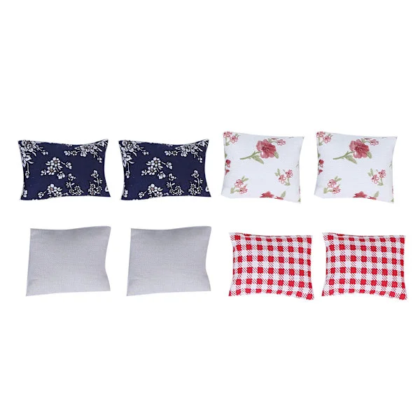 8pcs 1:12 Dollhouse Miniature Simulated Pillows Furniture Model Toy Accessories Sofa Cushion