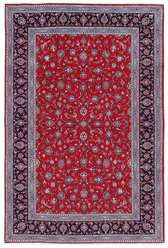 Keshan Matot Käsinsolmittu 200X300 Matto Tummanpunainen/Tumma Pinkki