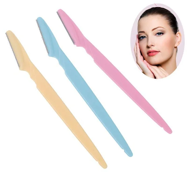 Ögonbrynskniv - Skäggkniv i 3-pack