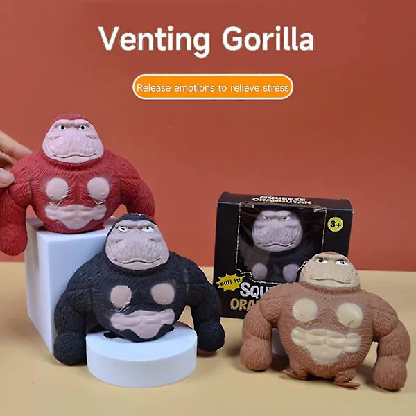 Stretchiga ap-leksaker, Splat Monkey Stress Relief Toy, Squeeze Monkey Splat Toys, Stress Relief Fidget Toys Stress Squeeze Gorilla Toys-eyzi