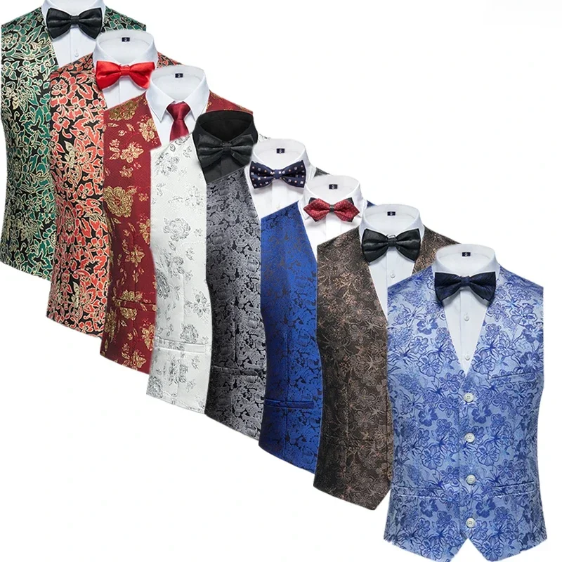 AliExpress - Anzugweste für Herren in asiatischer Größe, einreihige Westen mit V-Ausschnitt, Weste für Hochzeitsfeier, Rot, Blau, Grün, Weiß, Rosa