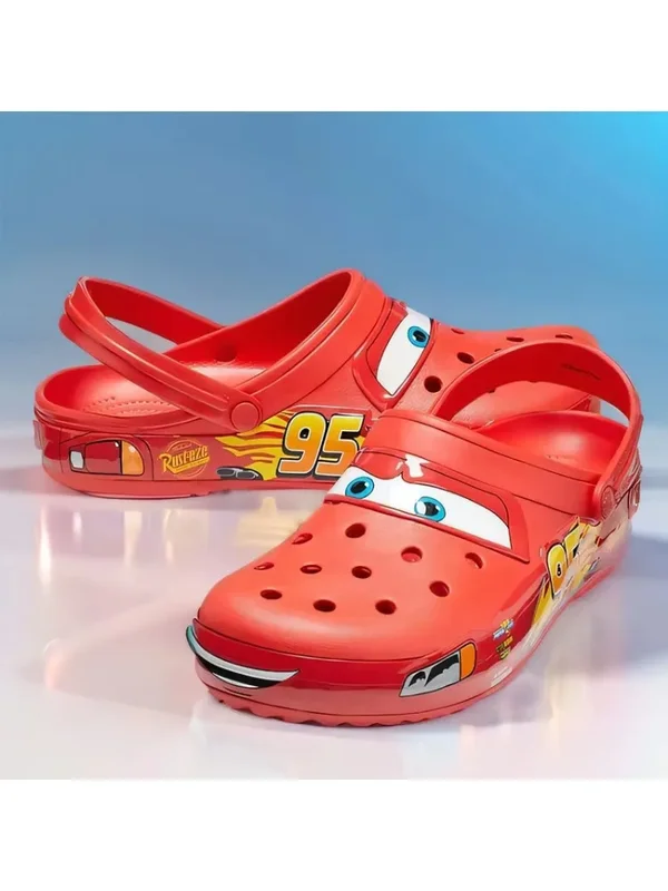 AliExpress - Lightning McQueen Outdoor Strand Slippers Cartoon Slippers Heren Sandalen Casual Enkelband Eva Auto Slippers Schoenen
