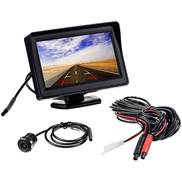 5 tuuman TFT LCD peruutuskamera autoon, peruutussysteemi + HD-pysäköintikamera kuorma-autoon, lava-autoon, auton peruutusturvallisuusmonitori ja 