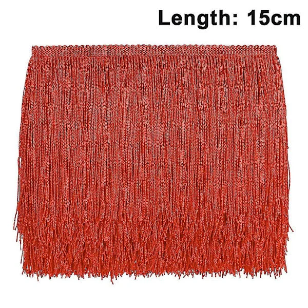 Red 10cm 10m Sewing Thread Fringe - Tassel Fringe 15cm/10cm Width for Skirt Wedding Dress Lampshade Decoration Red