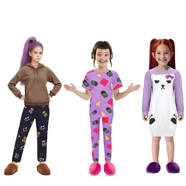Flickor Kpop Demon Hunters Pyjamas Rumi Mira Zoey Sovkläder Toppar Byxor Hoodie Set Barn Tonåring Cosplay Kostym Mira 150