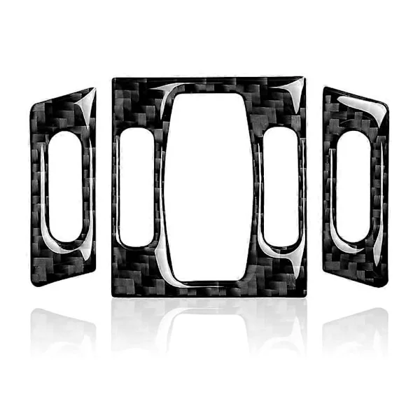 Mittkonsol Luftkonditionering AC Ventilationsskydd Klistermärke Kolfiber Trim för -BMW 5-serie E60 200