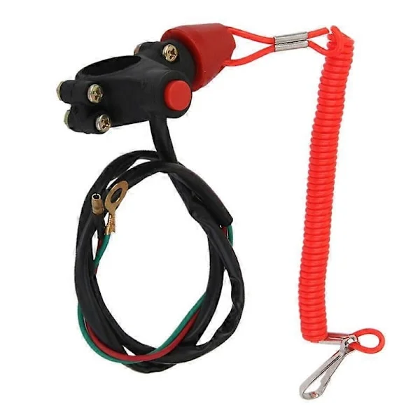 Nødstopkontakt Lanyard Nødstop Motorstopkontakt Trykknap til ATV Motorcykel Båd Afbryder