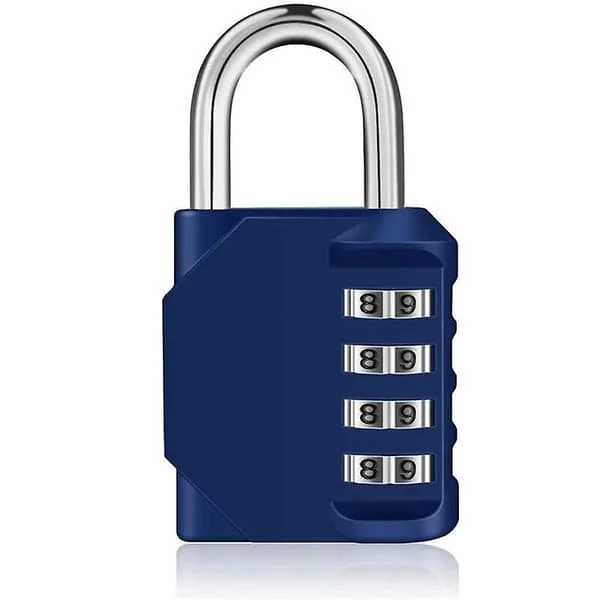 4-digit Combination Padlock Code Lock for Cabinet Gym Gate Shed Garage - Blue