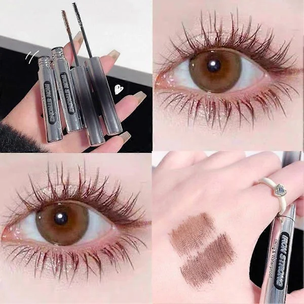 Judydoll Tredimensionell Förlängande Böjande Tjock Metall Litet Stålrör Mascara Kladdfri Mascara Ögonmakeup[D] brun