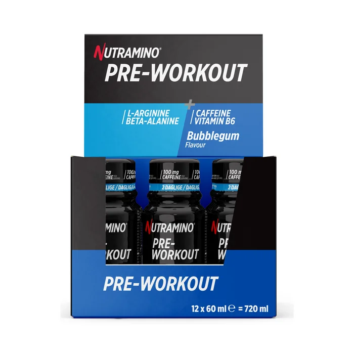 Nutramino Fitness Nutrition 12 x Nutramino PWO Shot, 60 ml Bubblegum