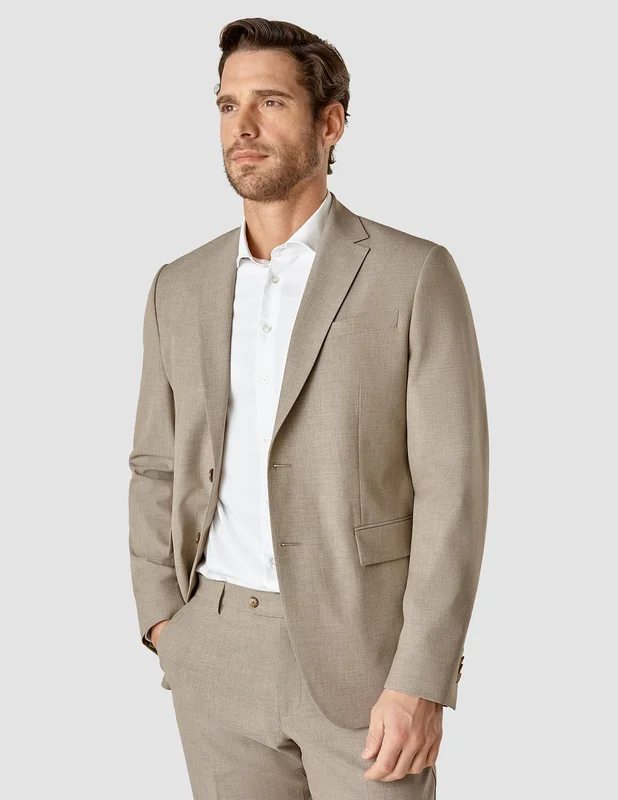 Shaping New Tomorrow - Essential Blazer - Beige Melange - Regular Fit - Herre - Størrelse S