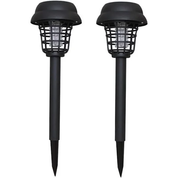 Solar Mosquito Repellent Lamp Myggdödare Lampa LED Vit-lila ljusbelysning och Myggdödare Solar Lampa [463]