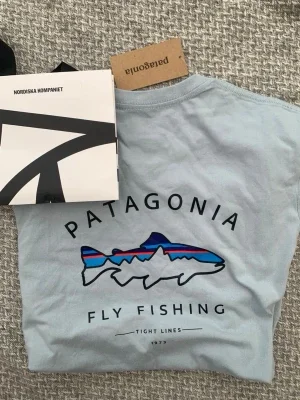 Ljusblå Patagonia t-shirt med tryck