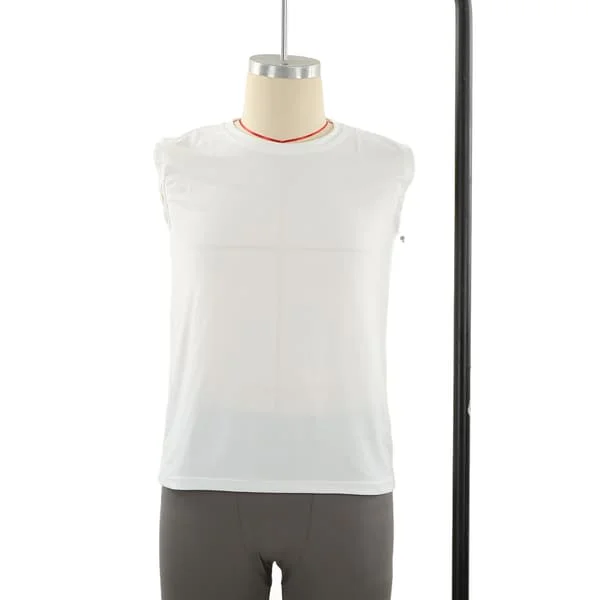 Men's Training Tank Top Sleeveless Solid Color Muscle Shirt for Bodybuilding Gym Workout White 3XL