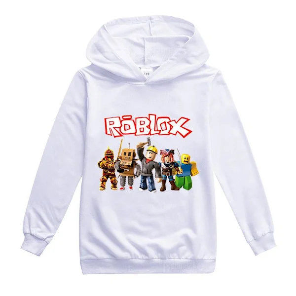 Roblox Lasten huppari takki, musta, musta, musta valkoinen