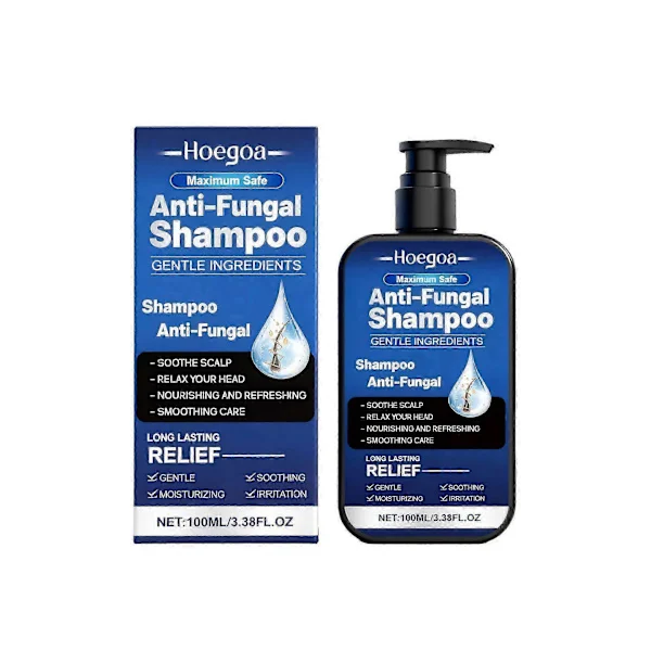 Antisvampeshampoo til seboroisk dermatitis, folliculitis og psoriasis i hovedbunden, mod skæl, lindrer kløe i hovedbunden, tørhed (2 stk.)
