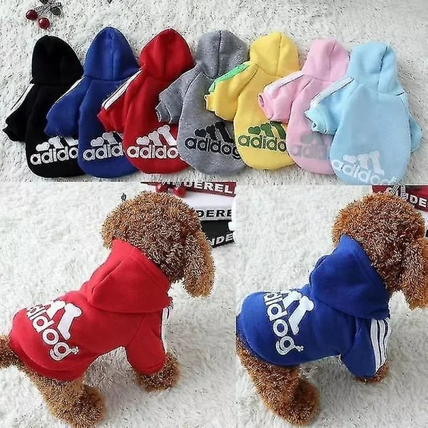 Hundkläder Adidog 2024 Nya Vinter Kläder för Små och Mellanstora Hundar Hoodies Valpkläder Tröja