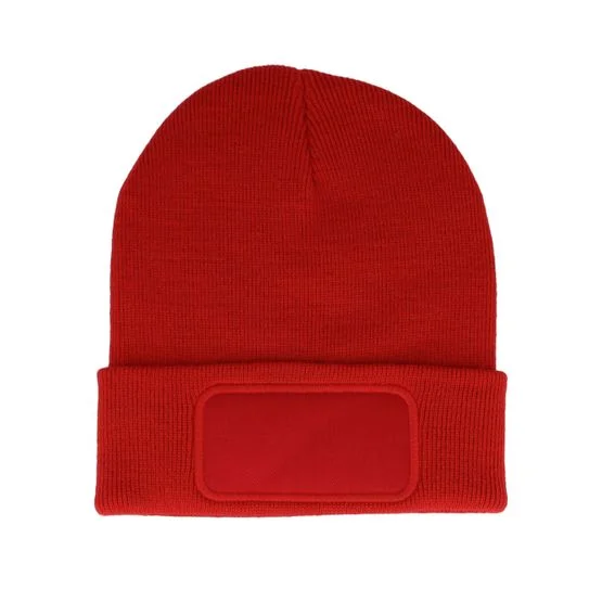 Beechfield - Rot cuff Mütze - Classic Red Original Patch Cuff @ Hatstore, Rot, One Size, Strick aus 100% Polyacryl