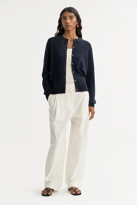 Soft Goat - Cardigan - Women cashmere sweater - M - Navy