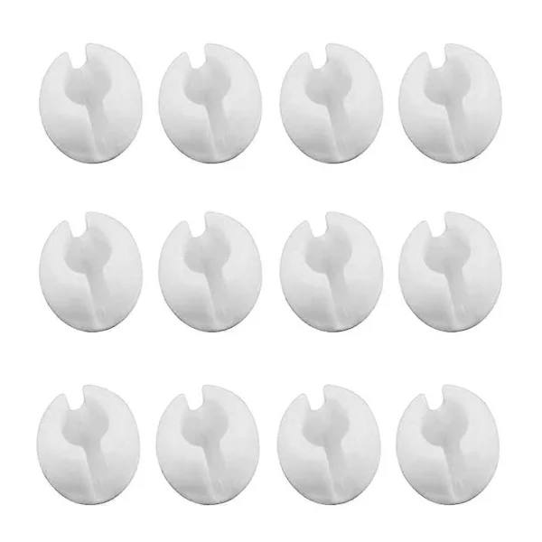 Rullgardinspärlkedjestoppare, 12-pack plastklämstoppare för genomskinliga rullgardiner och vertikala persienner, enkel installation
