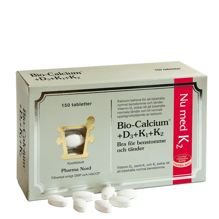 Pharma Nord Bio-Calcium + D3, K1 & K2 150 tabletter