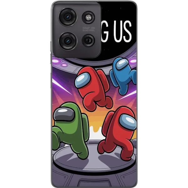 Kompatibelt Mobilskal till Motorola Moto G75 Färgglada rymdfigurer i futuristisk miljö med lekfull science fiction-känsla och starka färger