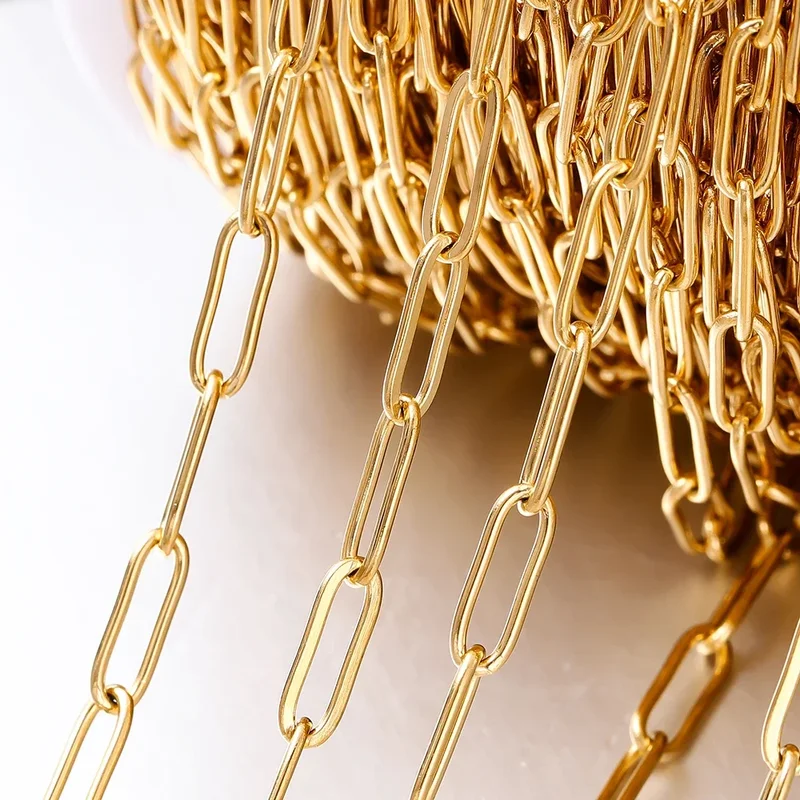 AliExpress - 1M 3/4mm roestvrijstalen ketting geen vervaging kabel gouden kettingen voor ketting armband enkelbandje DIY sieraden maken componenten 