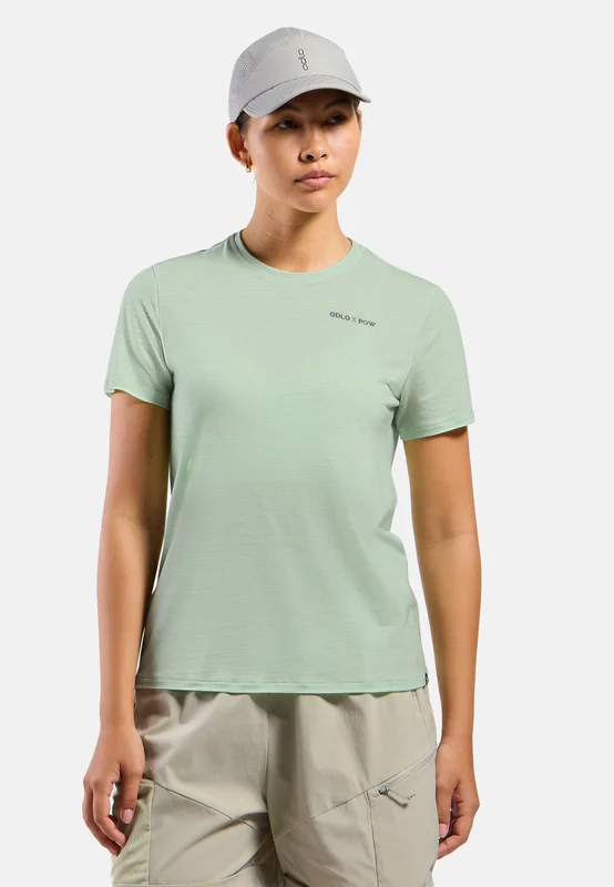 Odlo T-shirt Odlo X Pow Mérinos Tencel pour femme, L, vert