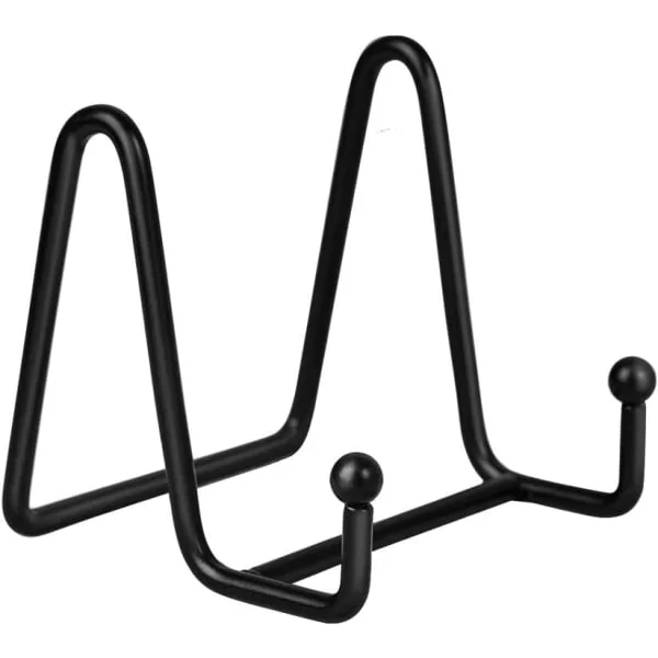 Plate Rack for Display - Iron Stand Easel Plate Holder Display Stand Photo Frame Rack for Pictures | Decorative Plate - 3 Inch - Black