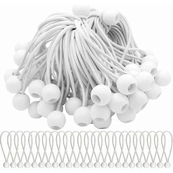 Förpackning med 40 Bungee Spännare Bungee Snören med Kulor Elastiska Bungee Bungee Bungee Kulor för Tält, Tält, Banderoller och Presenningar[HK]