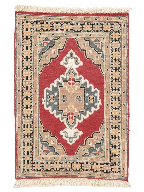 Pakistan Bokhara 2Ply Matta Orientalisk Brun/Beige (Ull, )