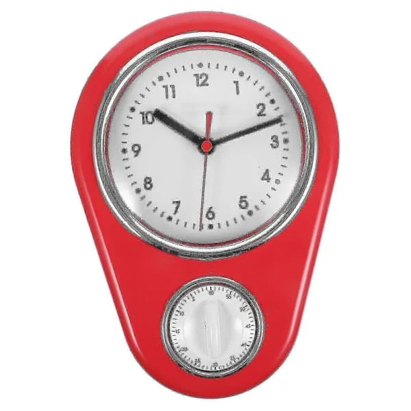 1 pc Kitchen Clock Wall Clock Household Timer Modern Style Without Battery For Home (blue) [DB] Red Red