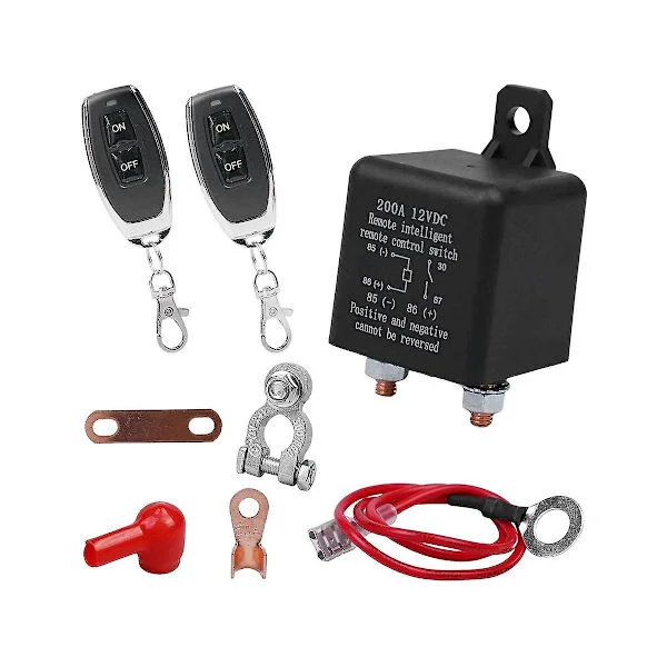 Fjärrstyrd Batterifrånskiljare, Trådlös Fjärrkontroll Batterifrånskiljare, 12v 200a Dubbel (FMY)