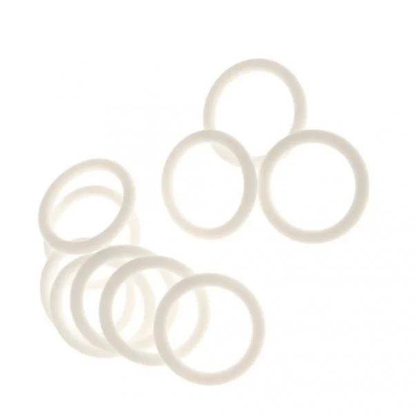 20 stycken Silikon Napphållare Adapter O-ring Dummy Ring Vit
