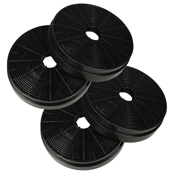 4x Aktivt kolfilter för Klarstein Alina, Alina 90, Aurica 60, Aurica 90, Aurora, Balzac, Aurica Köksfläkt - 17,5 cm