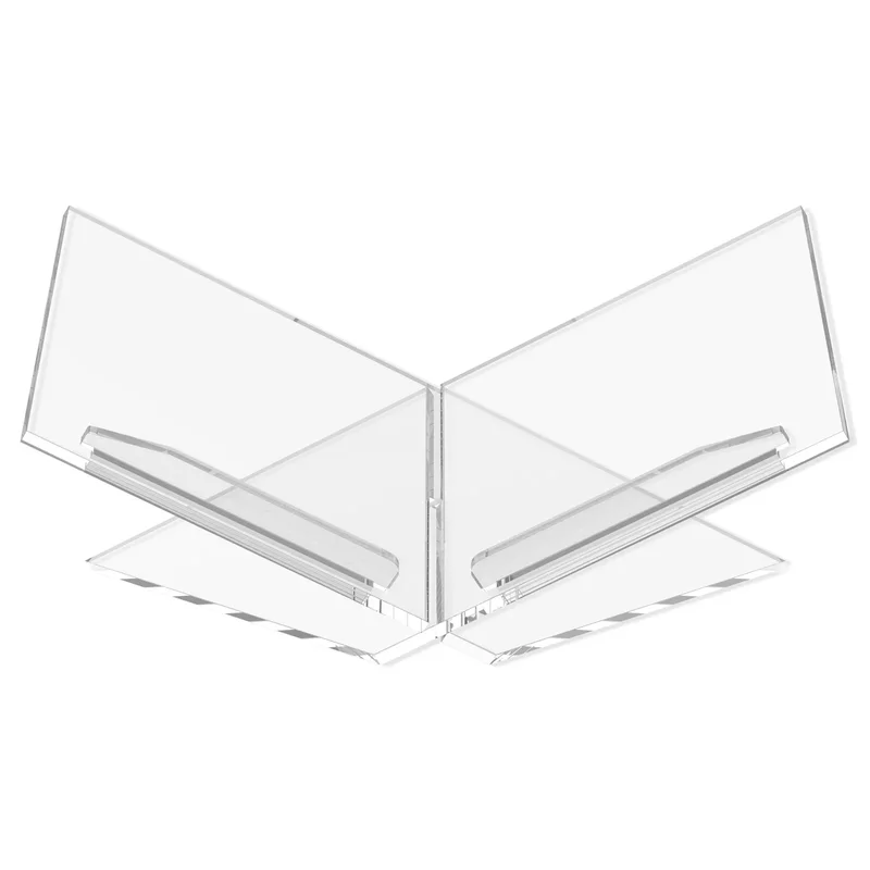 AliExpress - Buchständer aus Acryl, X-förmiger Kochbuchständer, transparent, offener Zeitschriftenständer, Desktop-Aufbewahrungsregal für Bücher, 