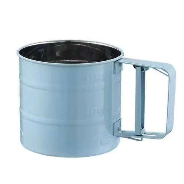 [KK] Sigte i rustfrit stål, pulverdrysse-sigte, holdbart lækagesikkert net, mel-sigte i rustfrit stål Kompatibel med mel og flormelis【jl】