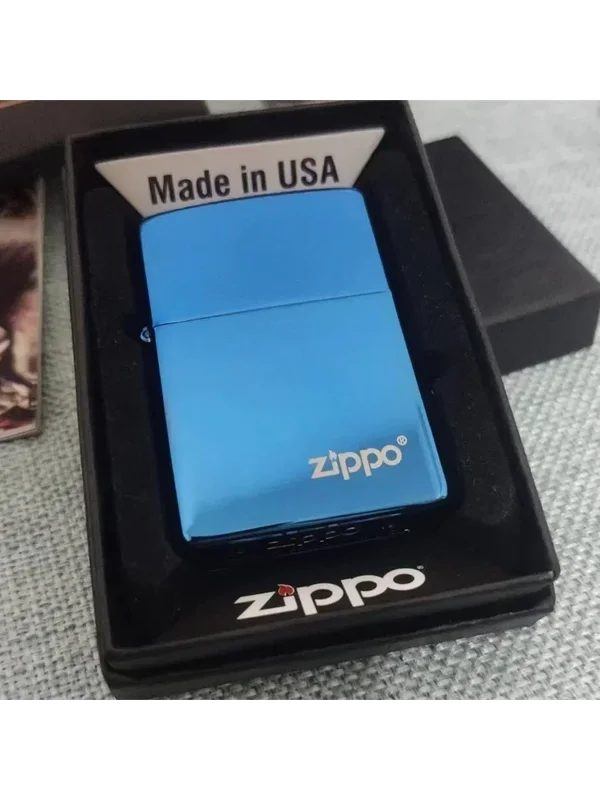 AliExpress - Zippo-Feuerzeug Blue Ice Chrome mit Zippo-Logo Windproof Collection im Karton