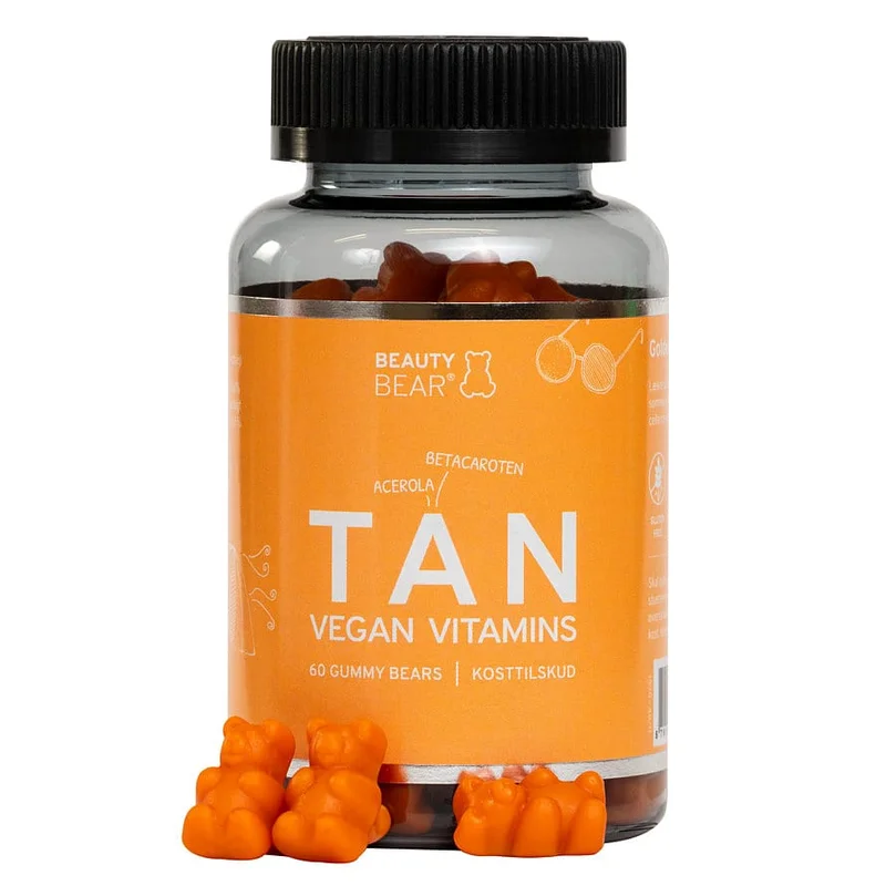 Spar 25% • Køb 2, Beauty Bear Beauty Bear TAN Vitamins Gummies 60 stk, Helse & Madvarer, Vitaminer, C-vitamin