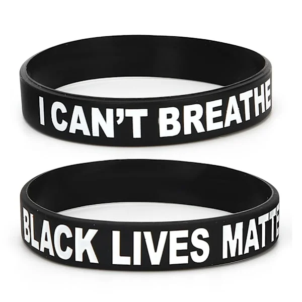 2 stk. silikone armbånd Unisex specielt bogstavsdekoreret armbånd til kvinder og mænd
