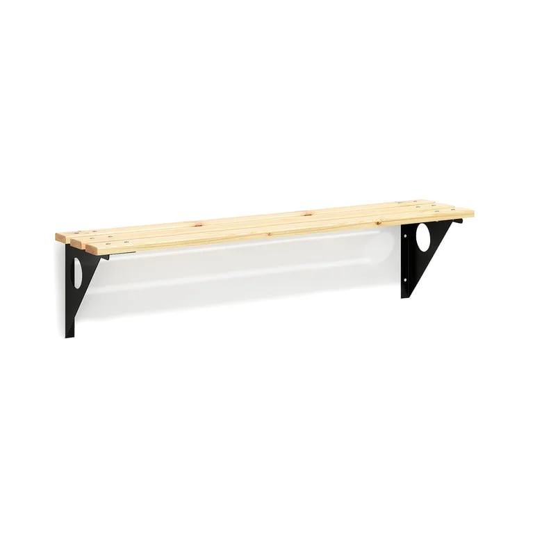 Bænk STADIUM, væghængt, 1500 mm, fyr