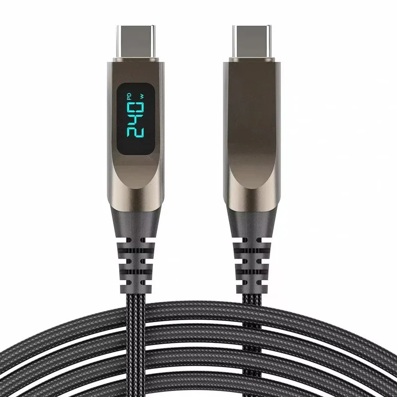 AliExpress - 240 W Echtzeit-Digitalanzeige Daten-Schnellladekabel Typ-C-Kabel für iPhone 15 16 17 pro max Xiaomi Android-Ladegerät