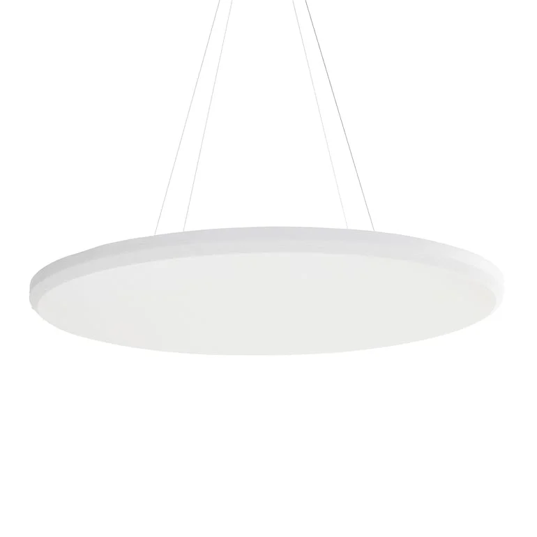 Acoustic panel SATELLITE, ceiling hung, Ø 1170 mm, white