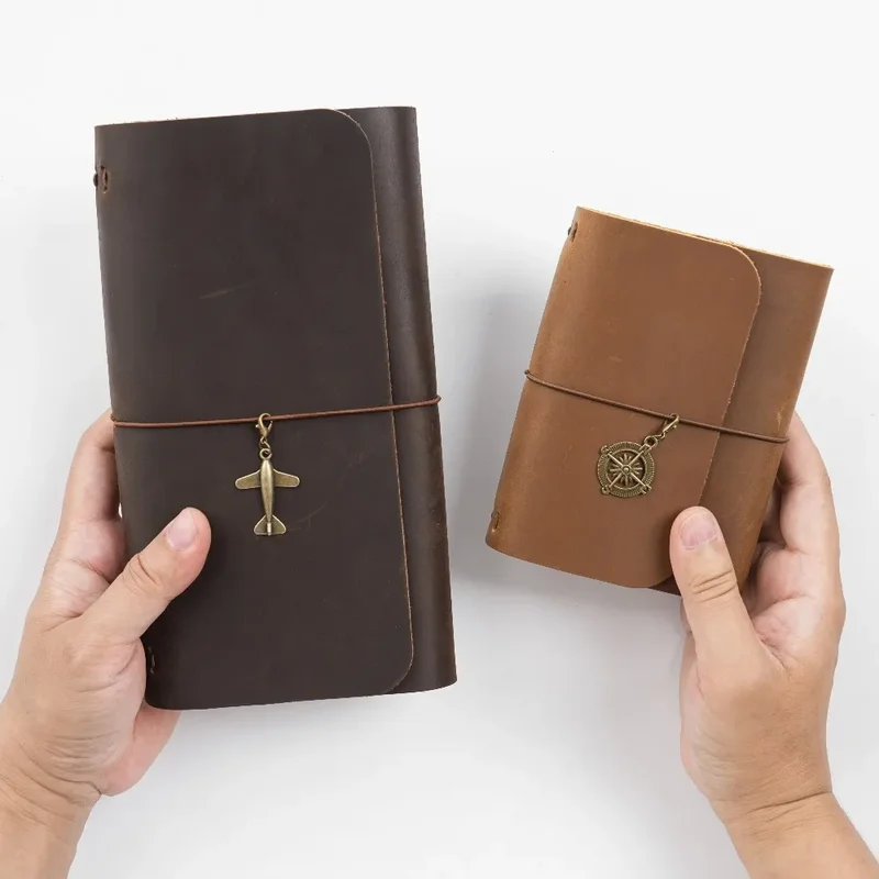 AliExpress - Carnet en cuir à trois volets, fait main, rechargeable, format standard, idéal pour écrire, offrir en cadeau ou pour les voyageurs