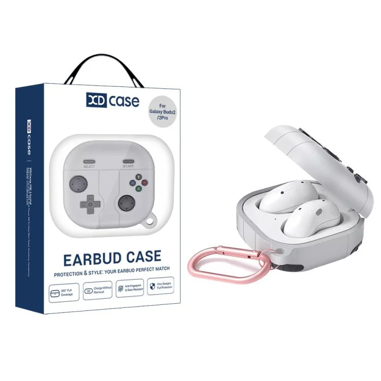 Suojakuori Samsung Galaxy Buds FE / Buds 2 Pro -puhelimelle retromuotoilussa Käsiohjaus - Harmaa