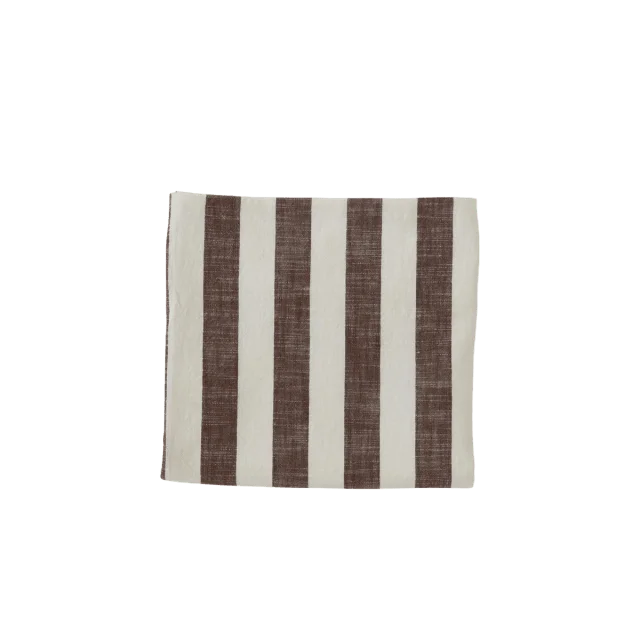 OYOY Living Striped Tablecloth - 260x140 Cm Bordstextil Brun