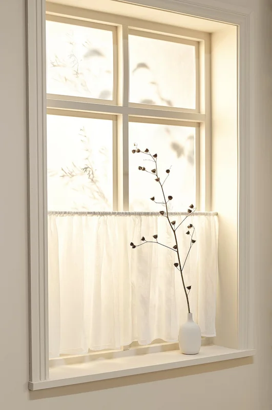 &Home - Cafégardin Mila - Vit - Hissgardiner - 68X250 - Från Homeroom
