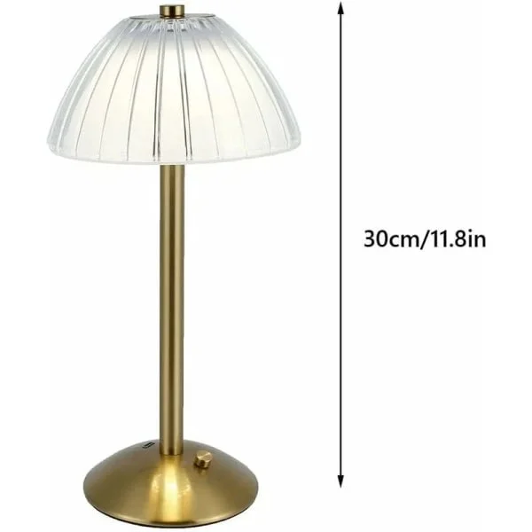 Sladdlös LED-bordslampa, batteridriven bordslampa, dimbar LED-bordslampa - sänglampa för vardagsrum, sovrum, 3 ljusfärger