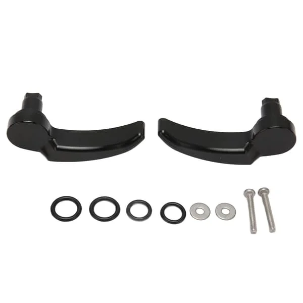 1 Par Sadelväska Lås Kit Anodiserad Finish Sadelväska Lyftare för Ultra Limited FLHR FLHT FLHX FLHTK 2014 till 2023 Svart
